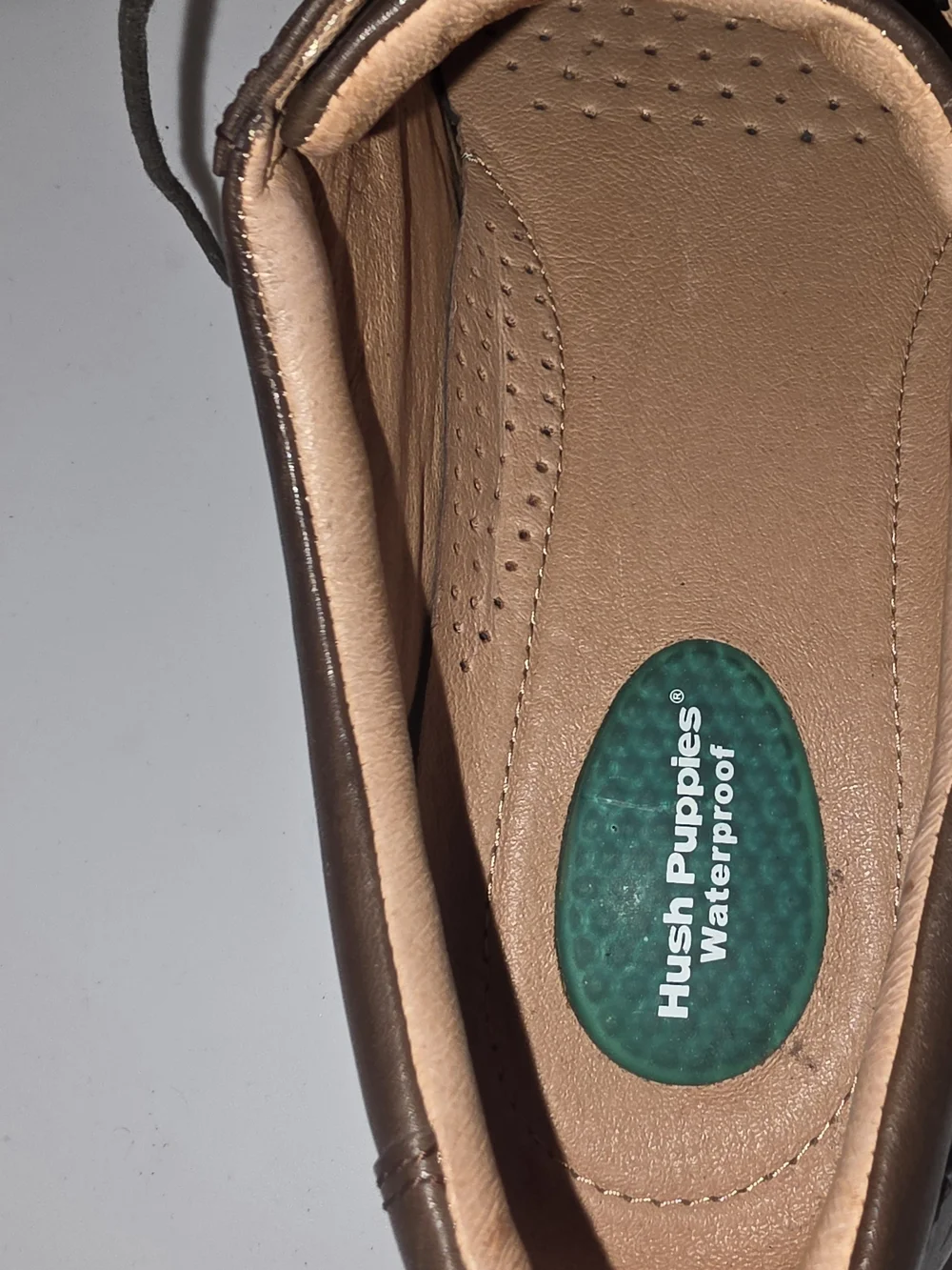 Hush Puppies Men’s Dark Brown Leather Derby Shoes